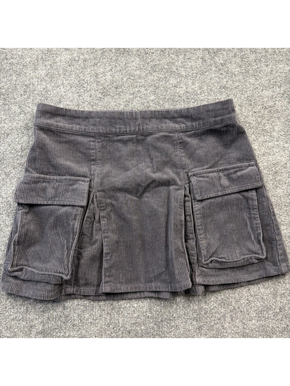 Wild Fable Corduroy Cargo Pocket Box Pleat Skirt - Blue/Gray - Size Medium